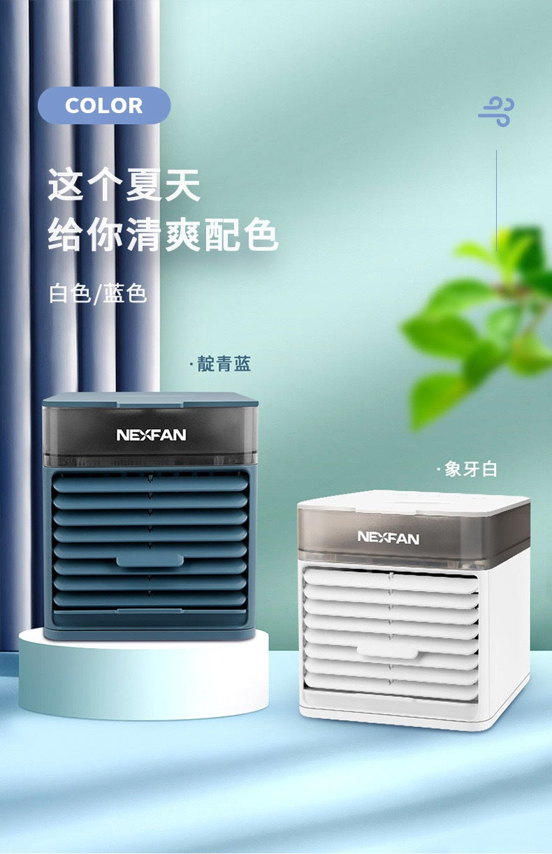 ❄️ USBミニ冷風機｜卓上ポータブルエアコン・冷却＆加湿ミスト機能付き